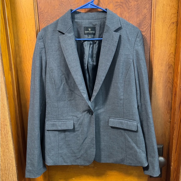 Worthington Jackets & Blazers - Worthington Blazer Women's 6 Gray Professional Business Office